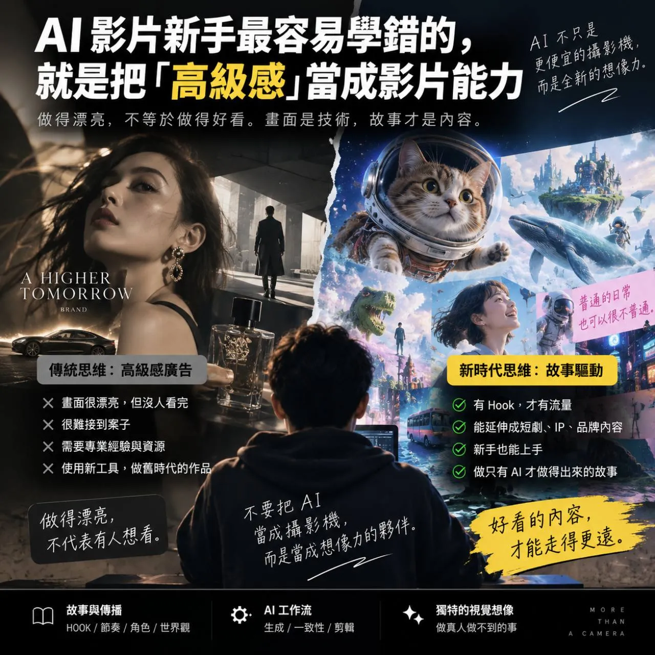AI 影片從高級感廣告走向故事驅動內容的視覺整理