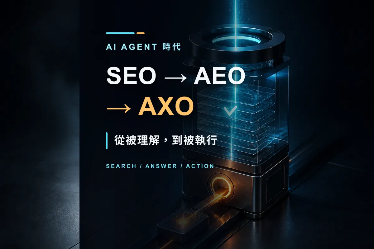 SEO、AEO 之後的 AXO：讓 AI Agent 真正完成網站任務