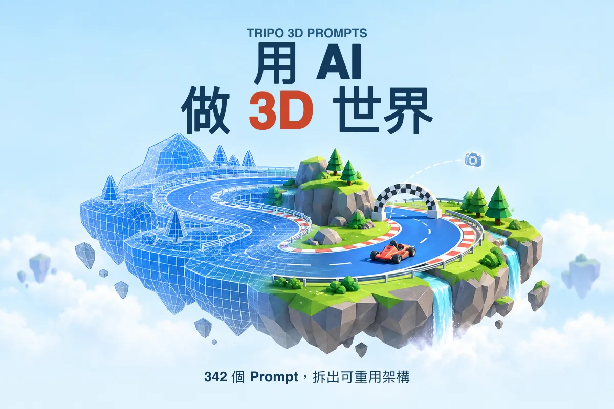 【342 個免費 3D Prompt，我看到的不是提示詞資料庫，而是 3D Vibe Coding 正在成形】