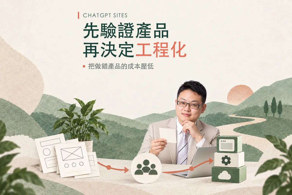 【ChatGPT Sites 真正適合的角色，不是正式網站，而是產品驗證層】