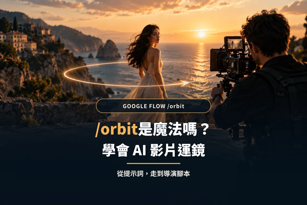 【Google Flow 的 /orbit 到底是什麼？從 Veo 到 Omni Flash，一次搞懂 AI 影片的運鏡指令】