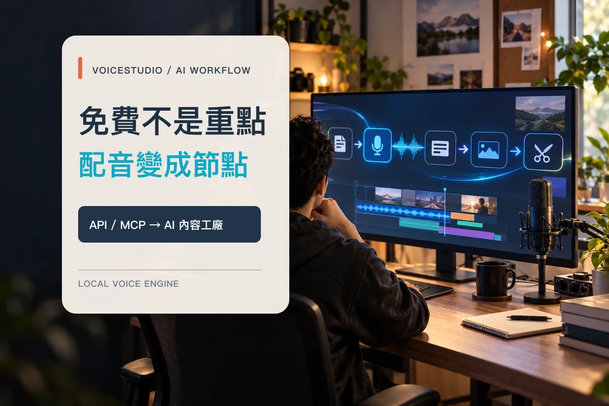 我覺得 VoiceStudio 最值得注意的地方，根本不是免費