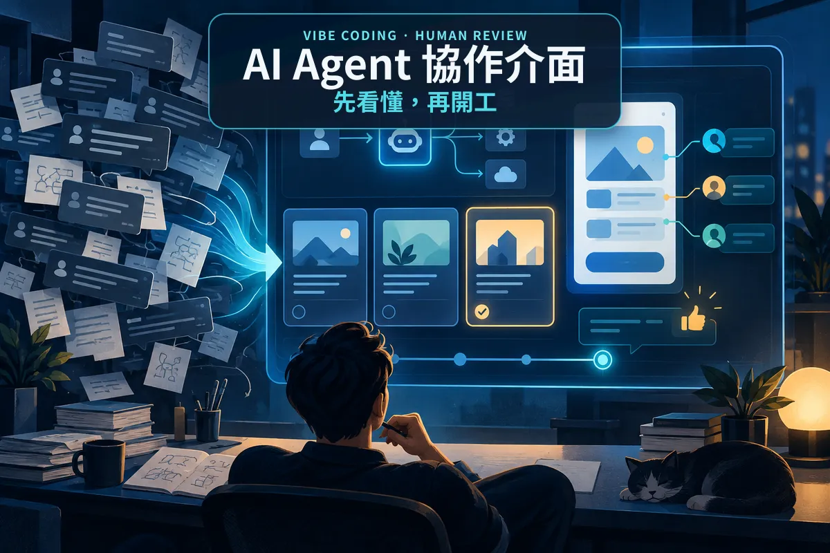 【AI Agent 也需要漂亮的協作介面：我開始把「看懂」當成 Vibe Coding 的一部分】