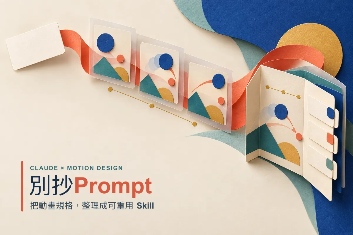 Claude 程式碼動畫怎麼做？從 Prompt 拆出 Motion Design Skill
