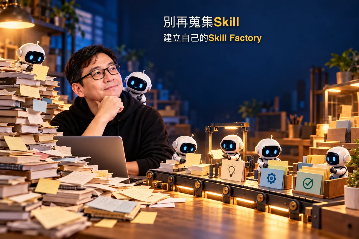 不要再蒐集 Skill 了：我開始建立自己的 Skill Factory