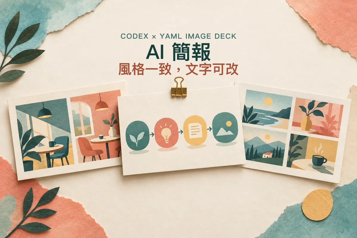 用 Codex 製作風格一致的 AI 簡報：YAML Image Deck 實作教學