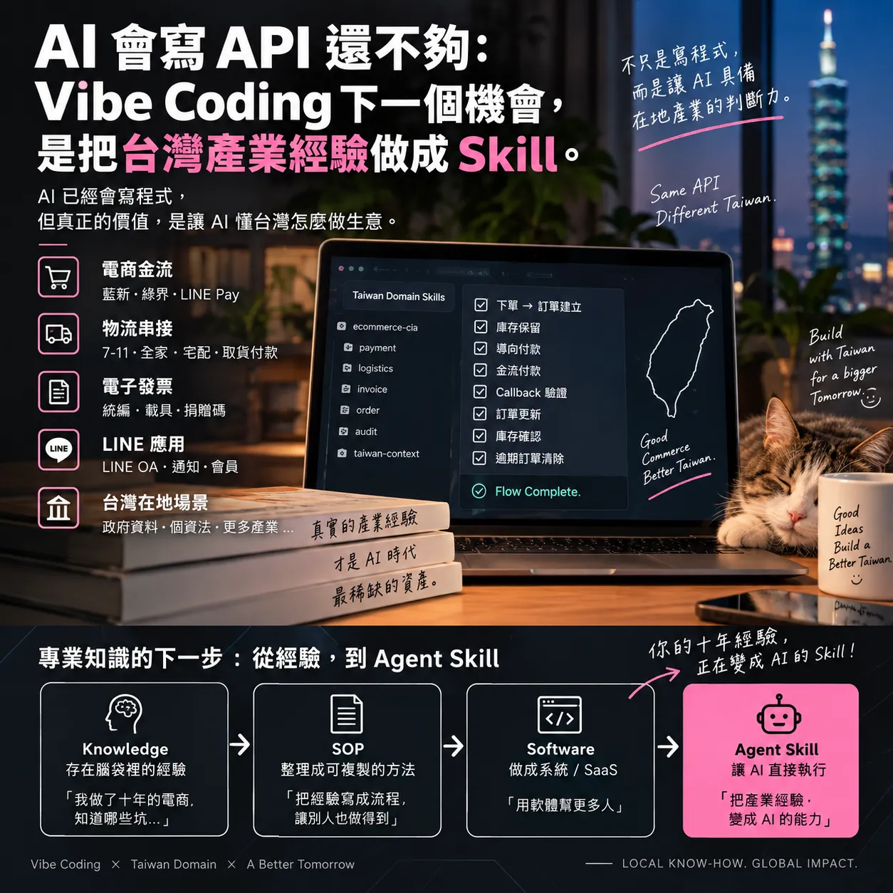 從產業經驗、SOP、軟體到 Agent Skill 的概念資訊圖